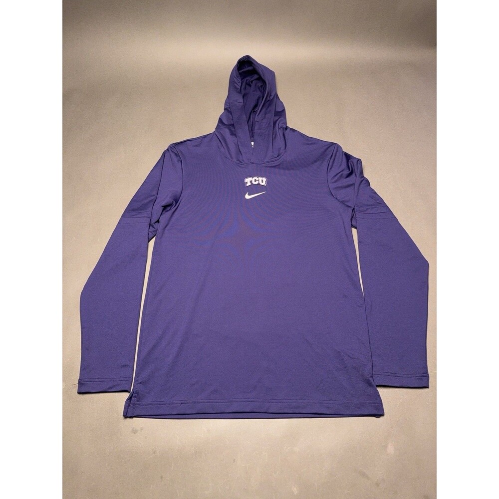 TCU Horned Frogs Hoodie Mens Small Purple NCAA Football Nike Dri-FIT Pullover